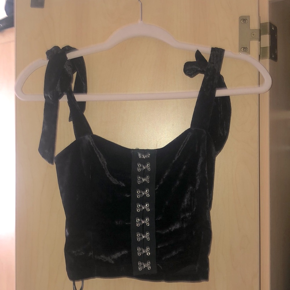 Velour Corset Style Top